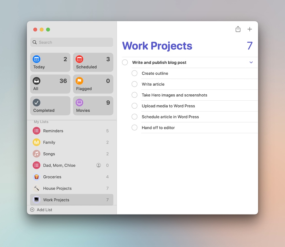 How to be Productive with the Apple Reminders App The Sweet Setup