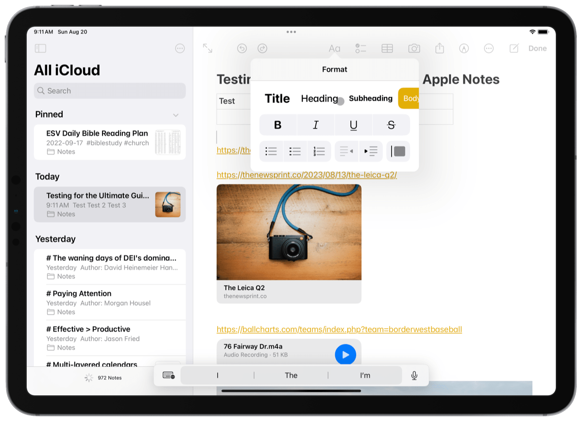 The Ultimate Guide to Apple Notes The Sweet Setup