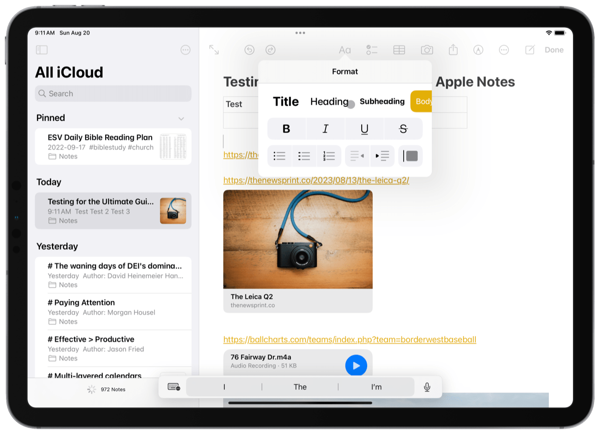 Apple Notes App Tips and Tricks for iPhone and iPad