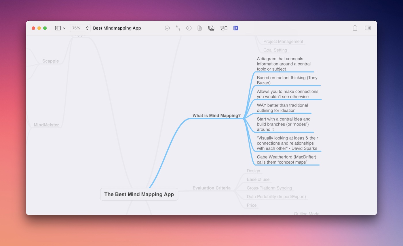 Folding Nodes in MindNode