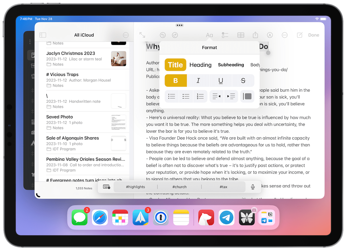 The Best Notes App for iPhone and iPad: Bear — The Sweet Setup