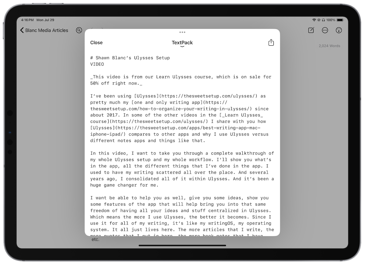 best creative writing app for ipad