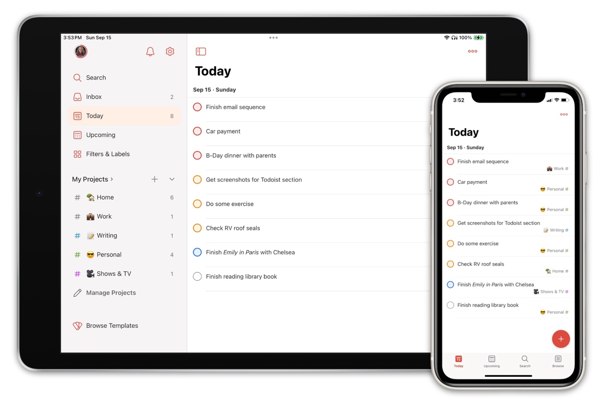 Todoist iPhone and iPad