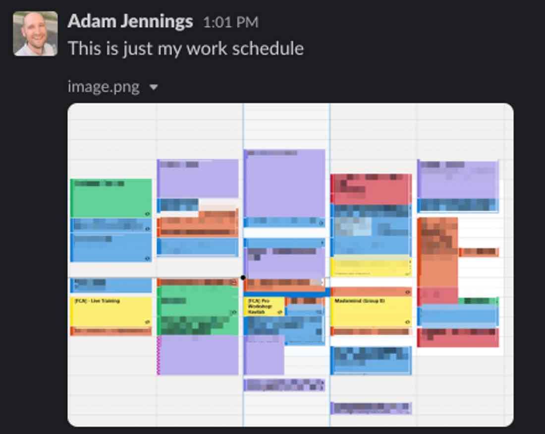 Busy calendar